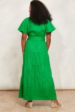 Eb & Ive Halcyon Maxi Dress in Emerald