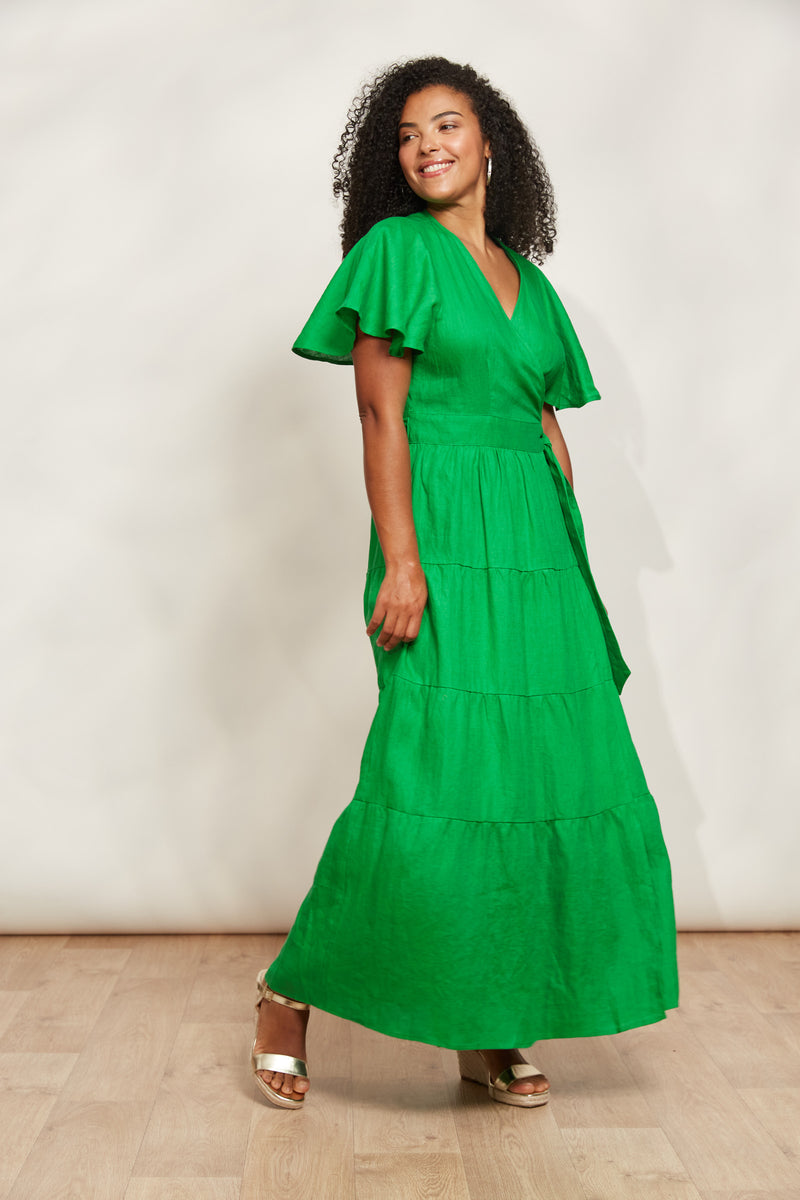 Eb & Ive Halcyon Maxi Dress in Emerald