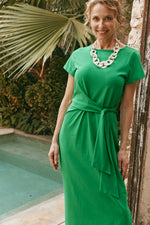 Eb & Ive Verano Tie Dress in Emerald