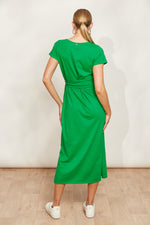 Eb & Ive Verano Tie Dress in Emerald