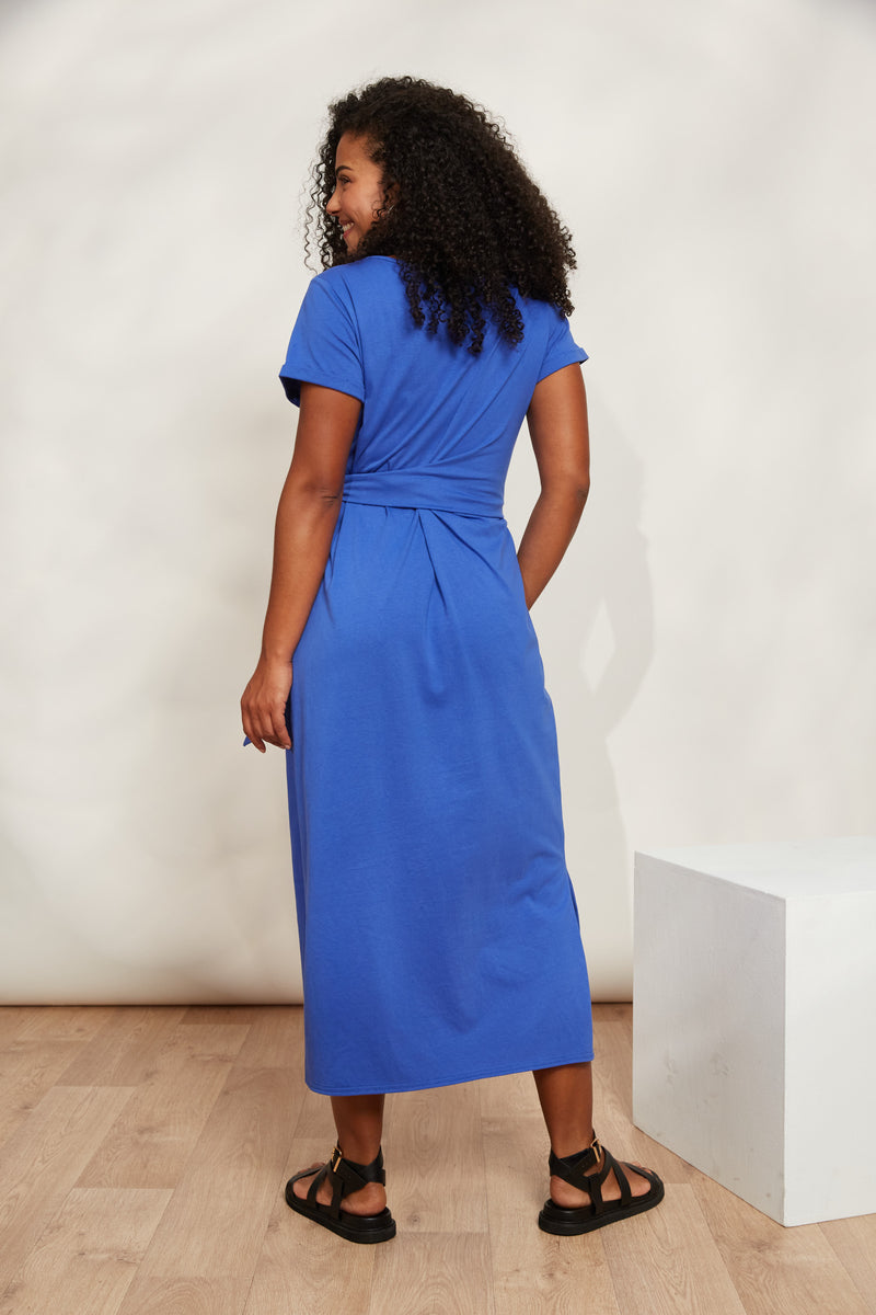 Eb & Ive Verano Tie Dress in Cobalt