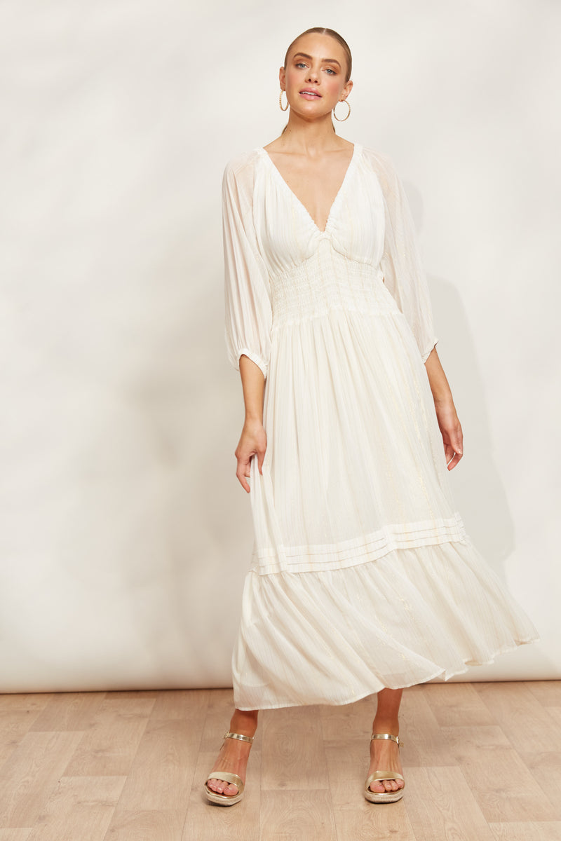 Eb & Ive Sereno Maxi Dress in Pearl