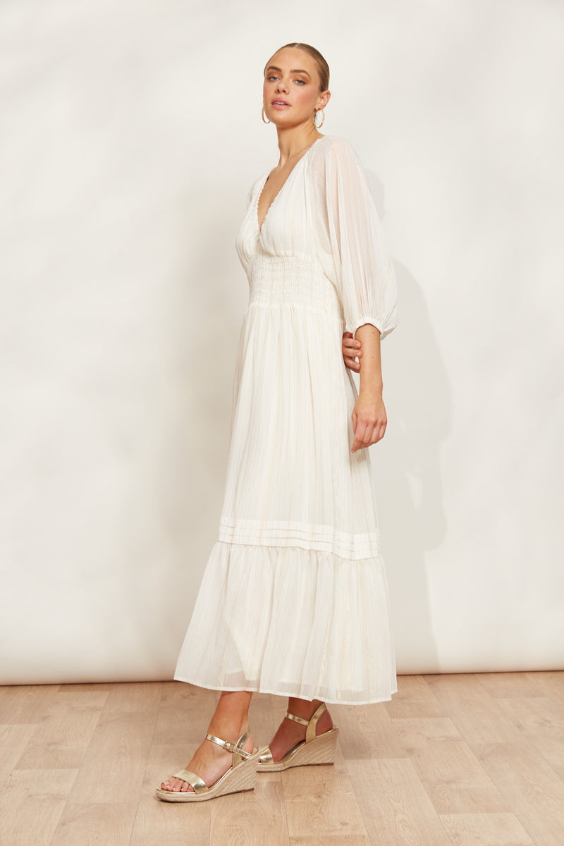 Eb & Ive Sereno Maxi Dress in Pearl