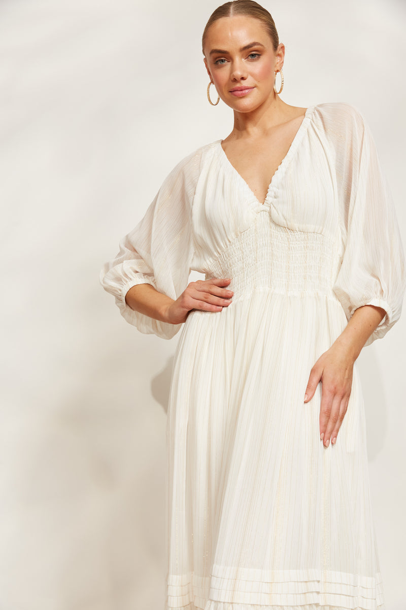 Eb & Ive Sereno Maxi Dress in Pearl