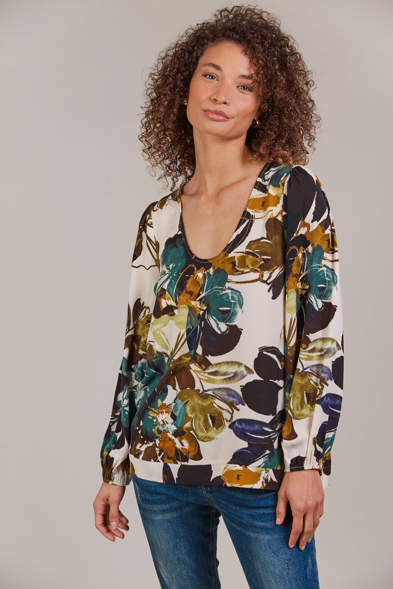 Eb & Ive Elsie Top in Botanical Tusk