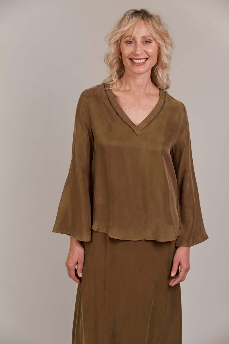 Eb & Ive Eden Top in Tobacco