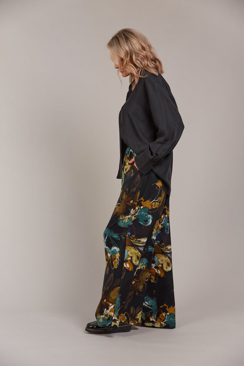 Eb & Ive Elsie Pant in Botanical Black