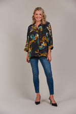 Eb & Ive Elsie Relaxed Shirt in Botanical Black