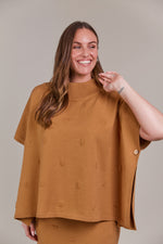 Eb & Ive Masa Knit Poncho in Hazel