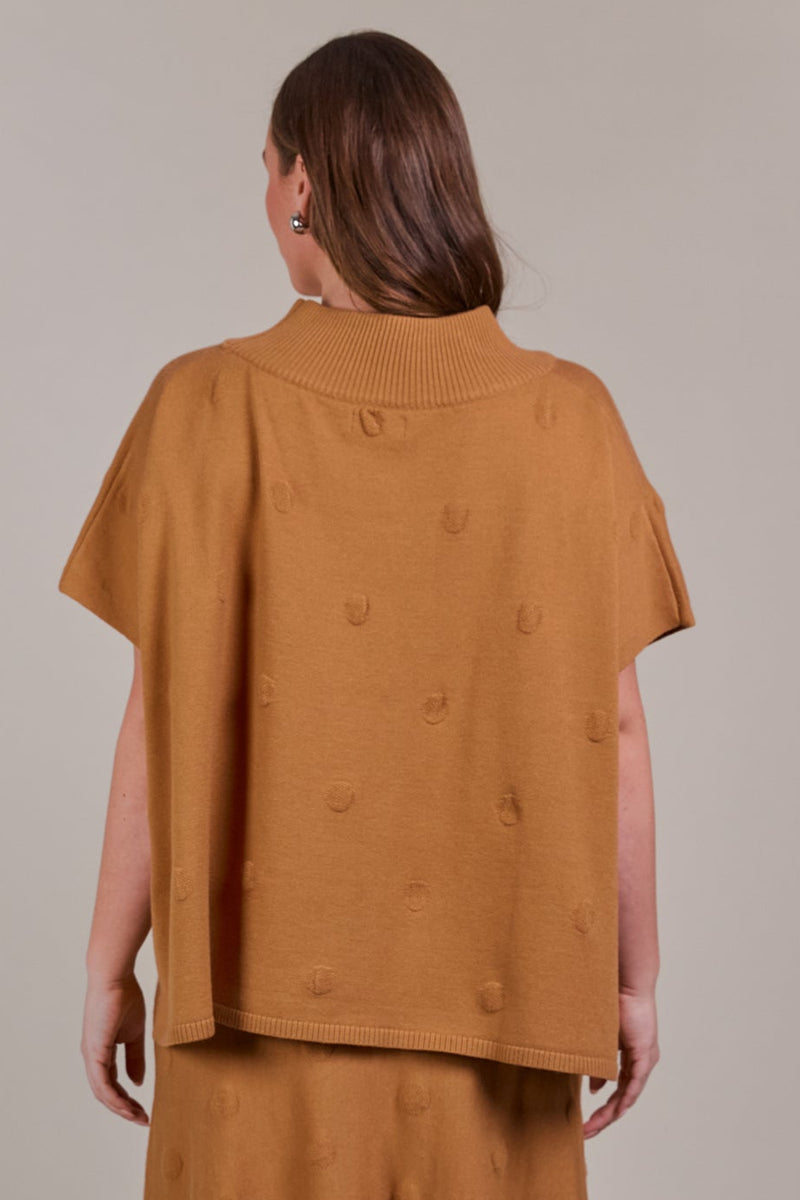 Eb & Ive Masa Knit Poncho in Hazel