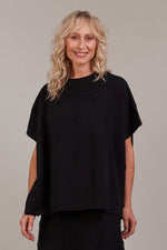 Eb & Ive Masa Knit Poncho in Black