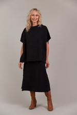 Eb & Ive Masa Knit Poncho in Black