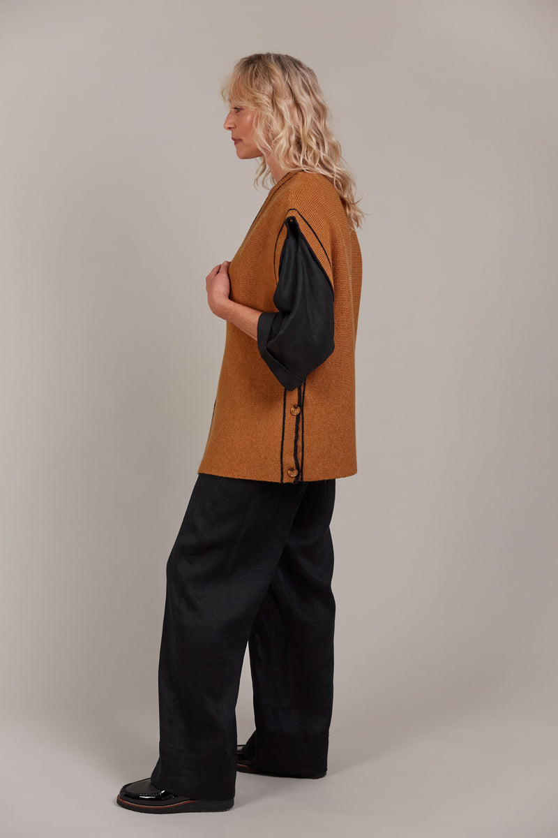 Eb & Ive Avino Knit Vest in Tobacco