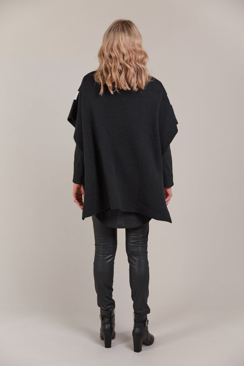 Eb & Ive Avino Poncho in Black