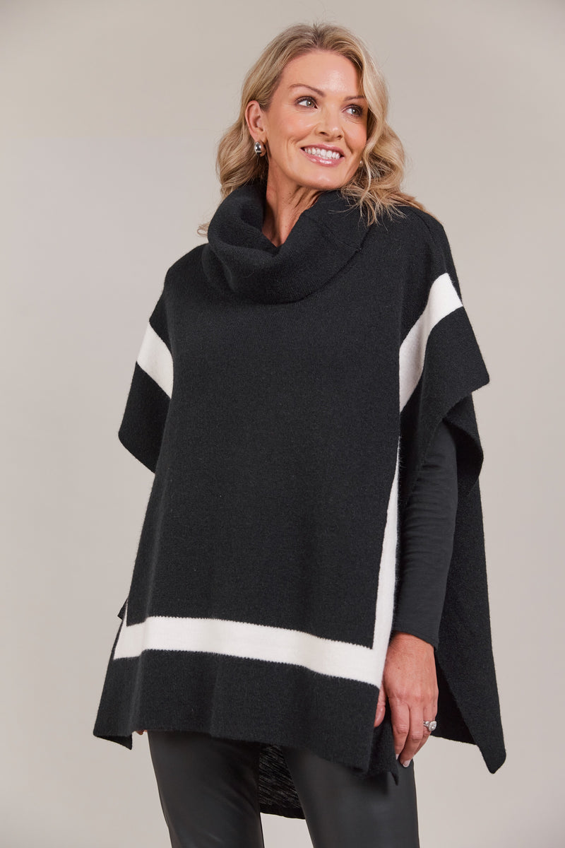 Eb & Ive Avino Poncho in Black