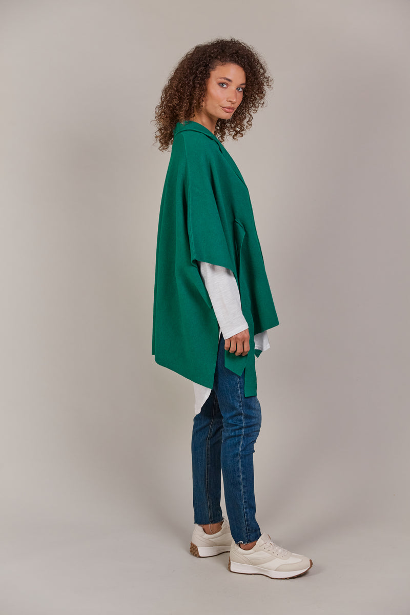 Eb & Ive Palmer Knit Cape in Teal