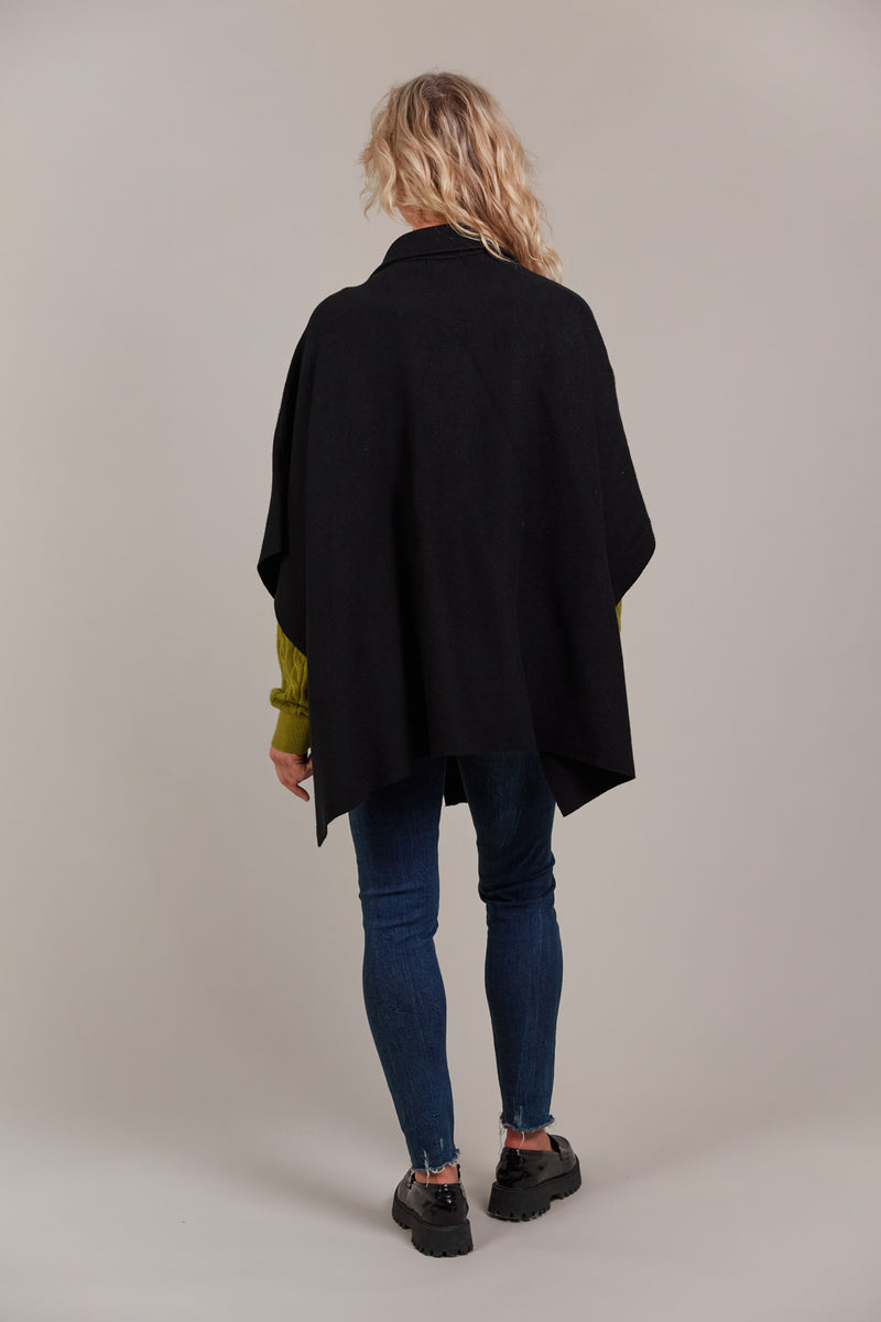 Eb & Ive Palmer Knit Cape in Black