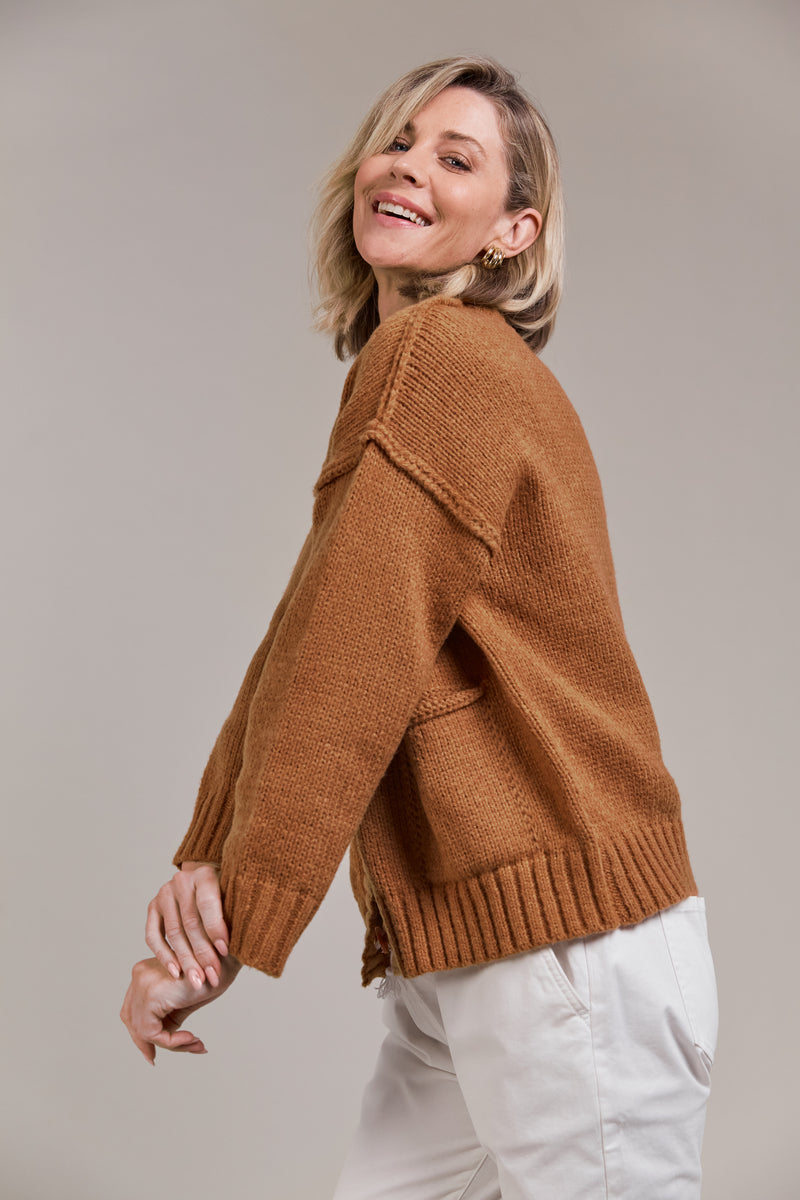 Eb & Ive Katana Cardigan in Hazel