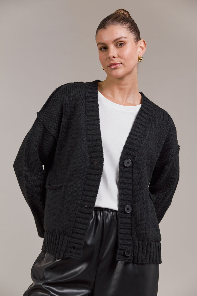 Eb & Ive Katana Cardigan in Black