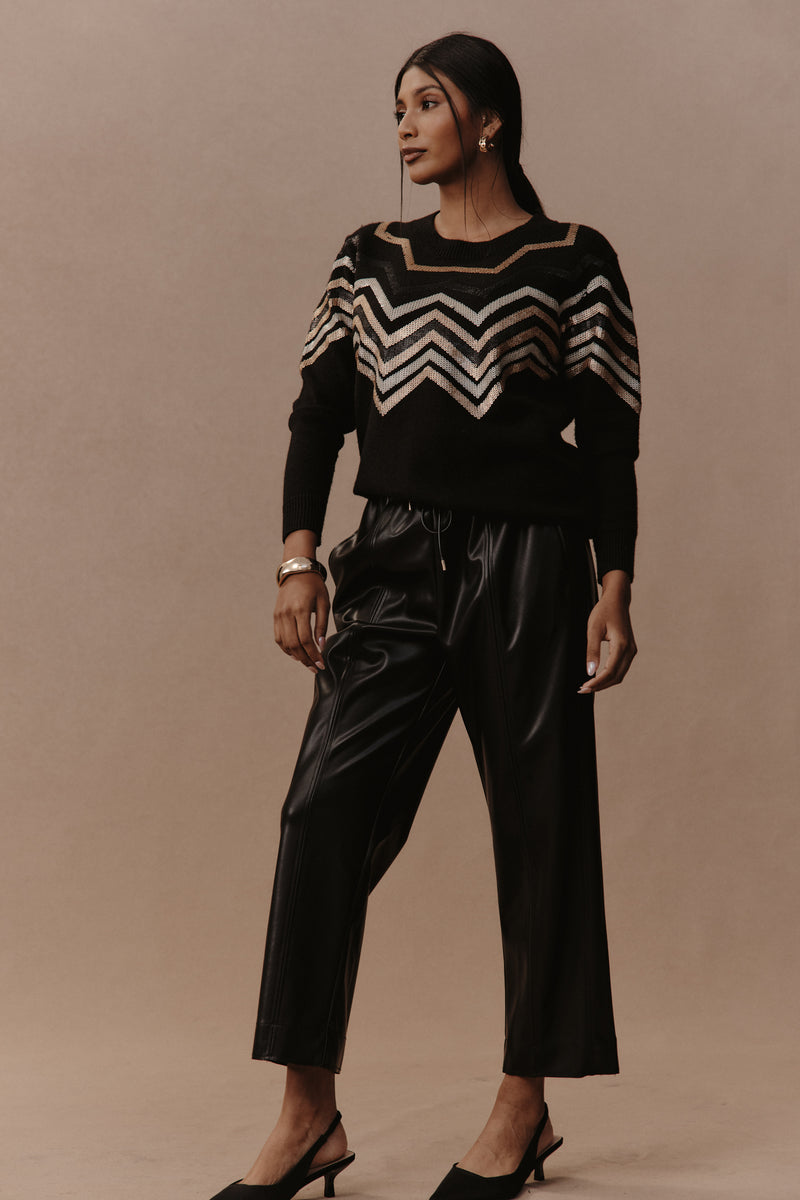 Eb & Ive Allegro Crop Pant in Black