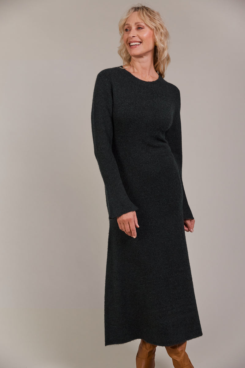 Eb & Ive Merano Knit Dress in Char