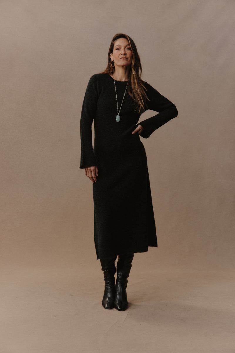 Eb & Ive Merano Knit Dress in Char