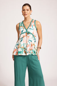 Eb & Ive Alegria Spliced Tank in Estate Teal