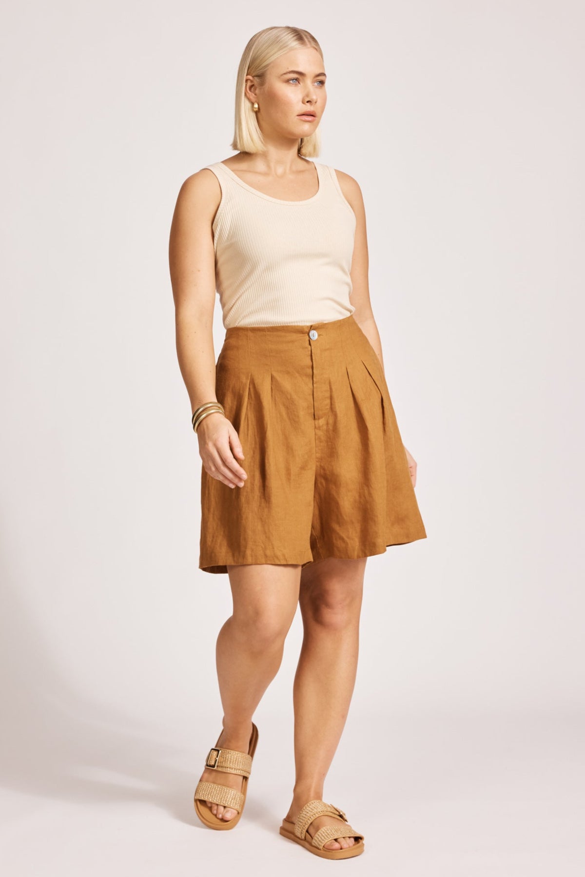 Eb & Ive Miramar Short in Caramel