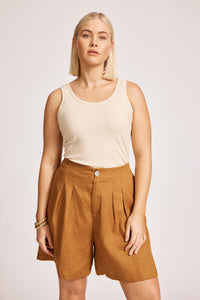 Eb & Ive Miramar Short in Caramel