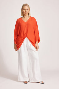 Eb & Ive Alegria Twist Top in Coral
