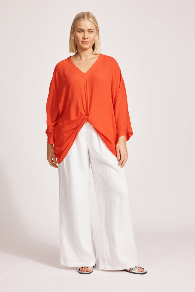 Eb & Ive Alegria Twist Top in Coral