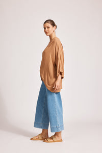 Eb & Ive Alegria Twist Top in Caramel