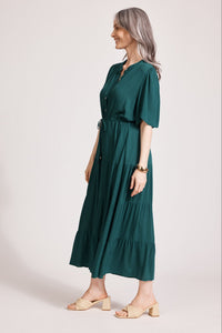 Eb & Ive Alegria Tiered Maxi Dress in Lagoon
