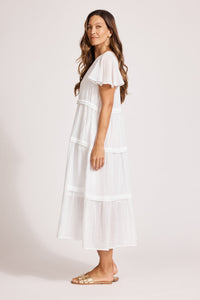 Eb & Ive Orsula Tiered Maxi Dress in White