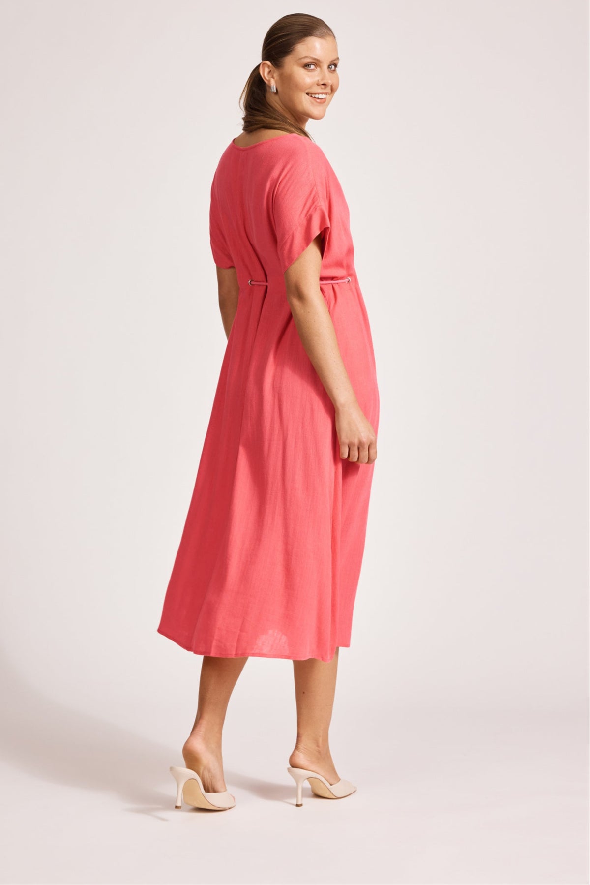 Eb & Ive Alesia Rope Tie Dress in Melon
