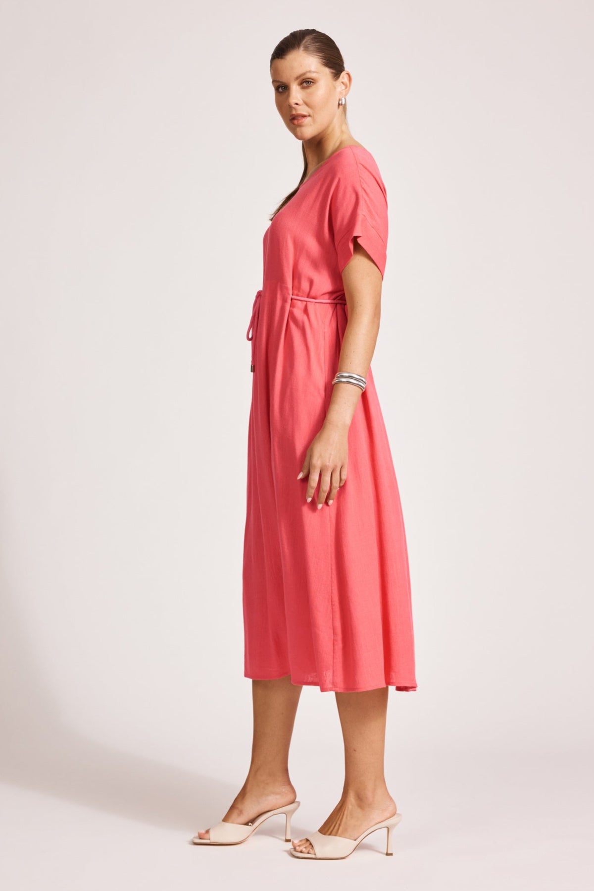 Eb & Ive Alesia Rope Tie Dress in Melon