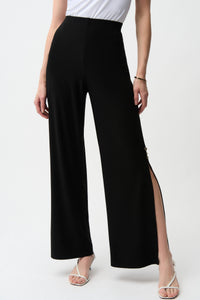 Joseph Ribkoff Gold Trim Pant in Black 261018