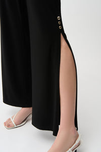 Joseph Ribkoff Gold Trim Pant in Black 261018