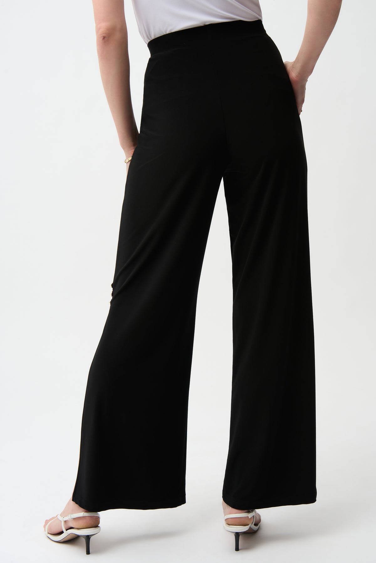 Joseph Ribkoff Gold Trim Pant in Black 261018