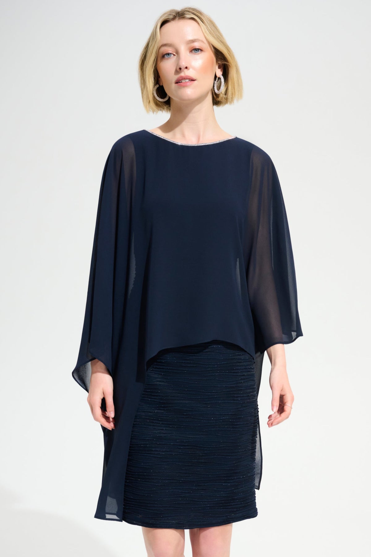 Signature by Joseph Ribkoff Rhinestone Dress in Midnight 261707