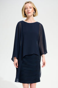 Signature by Joseph Ribkoff Rhinestone Dress in Midnight 261707