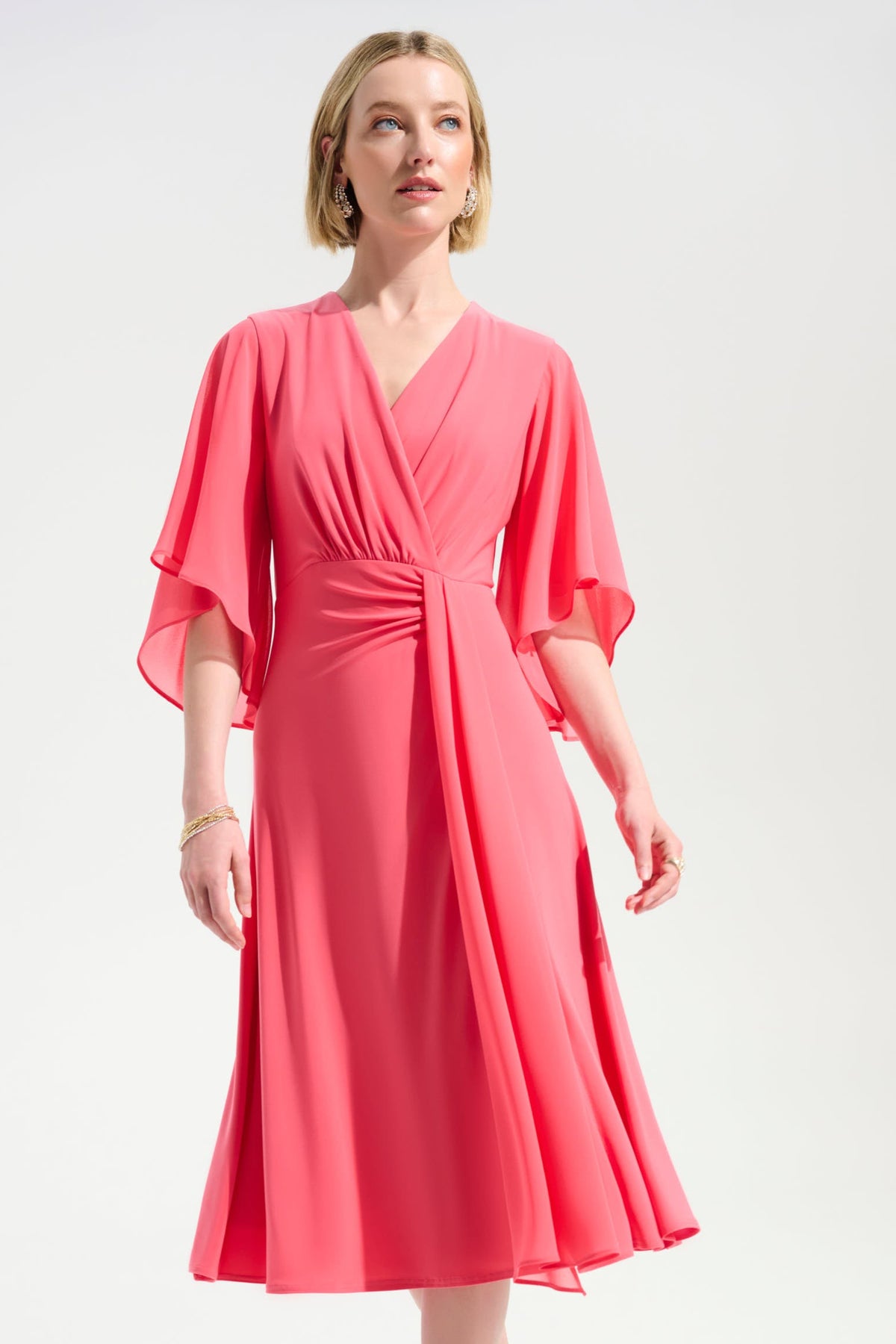 Signature by Joseph Ribkoff Fit & Flare in Paradise Coral 261710