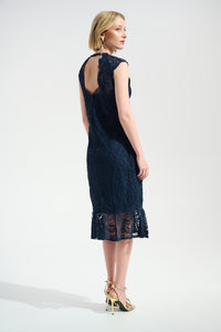 Signature by Joseph Ribkoff Guipure Lace Dress in Midnight 261740