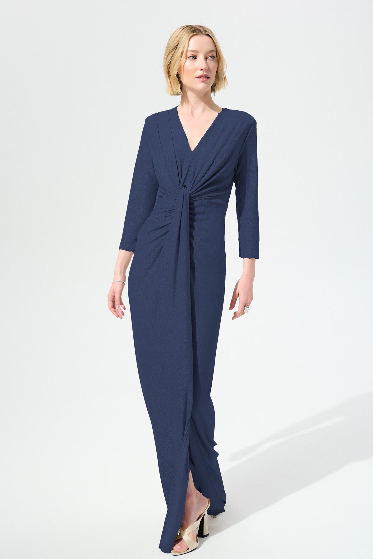 Signature by Joseph Ribkoff Shimmer Gown in Navy 261743