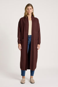 Eb & Ive Zala Cardigan in Mahogany