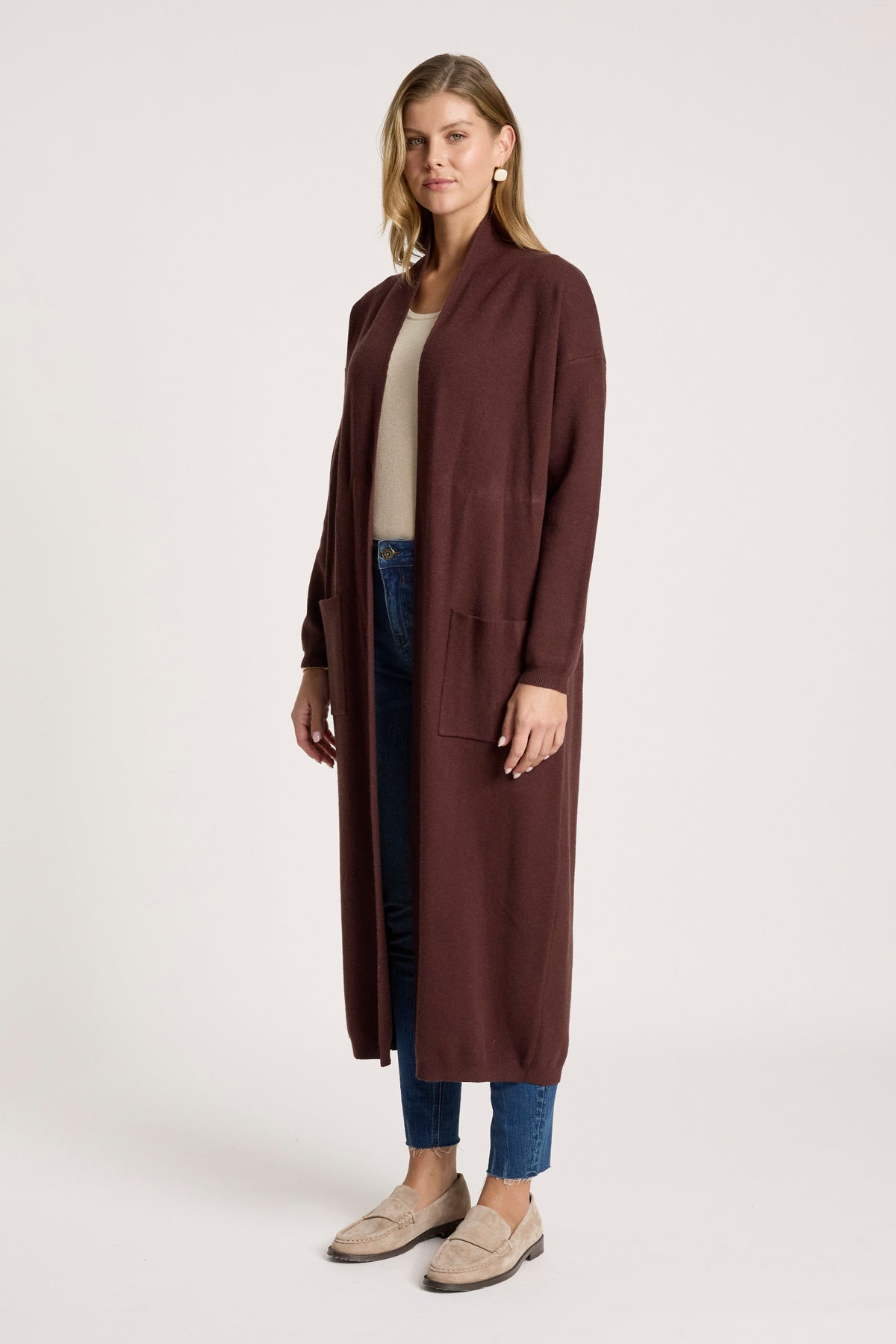 Eb & Ive Zala Cardigan in Mahogany