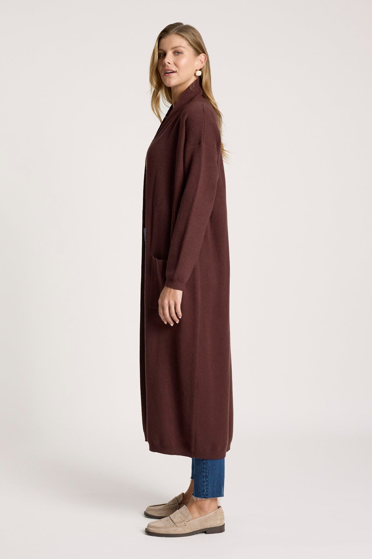Eb & Ive Zala Cardigan in Mahogany