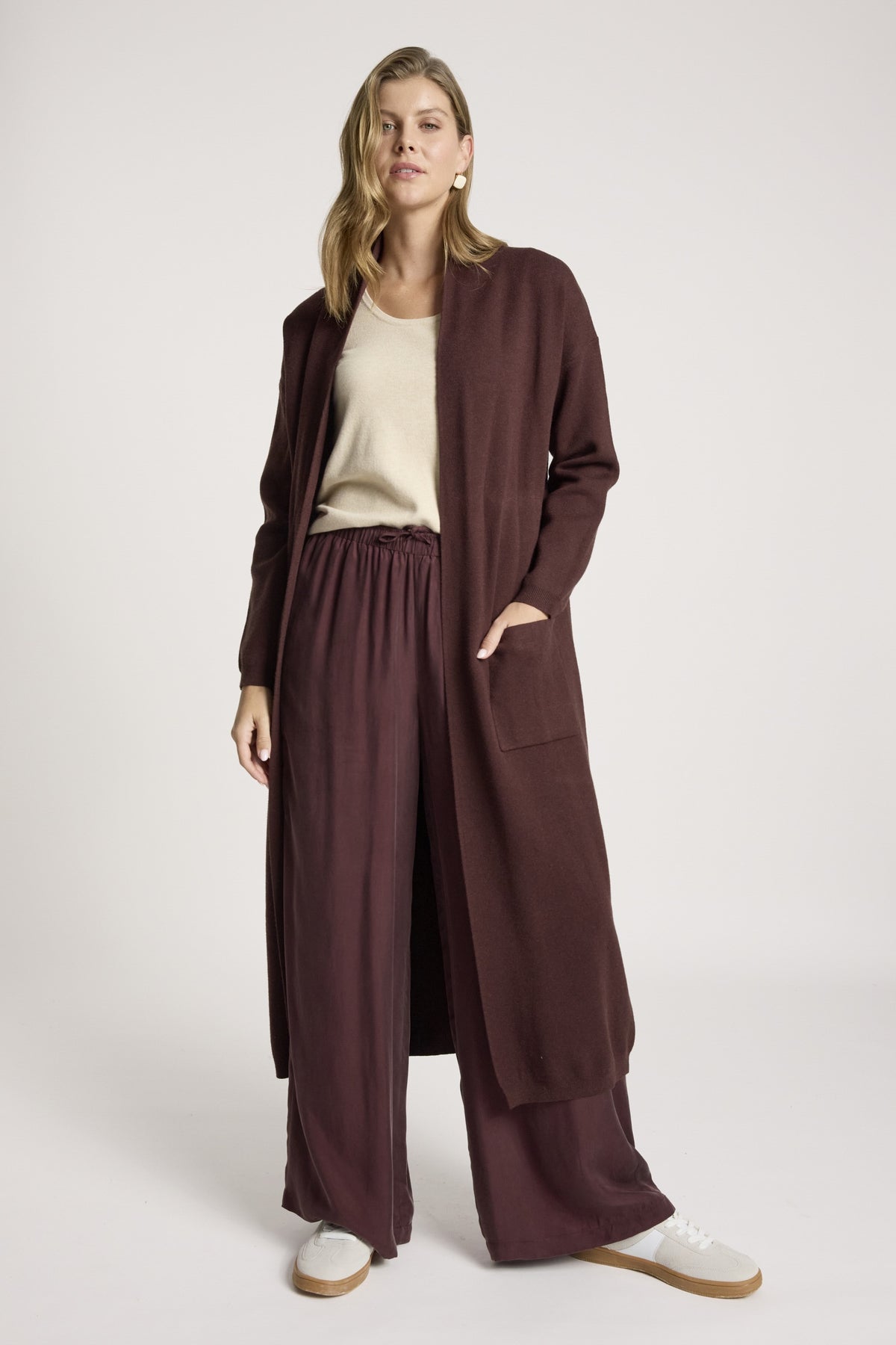 Eb & Ive Zala Cardigan in Mahogany