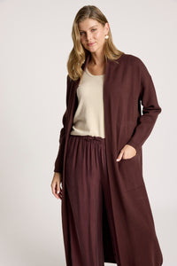 Eb & Ive Zala Cardigan in Mahogany