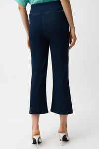 Joseph Ribkoff Cropped Flair Jean in Dark Denim Blue 261953